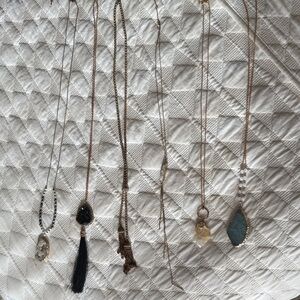 Chic Gold and Black Tassel Necklace